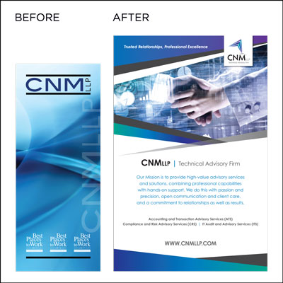 Before and After Trade Show booth banners