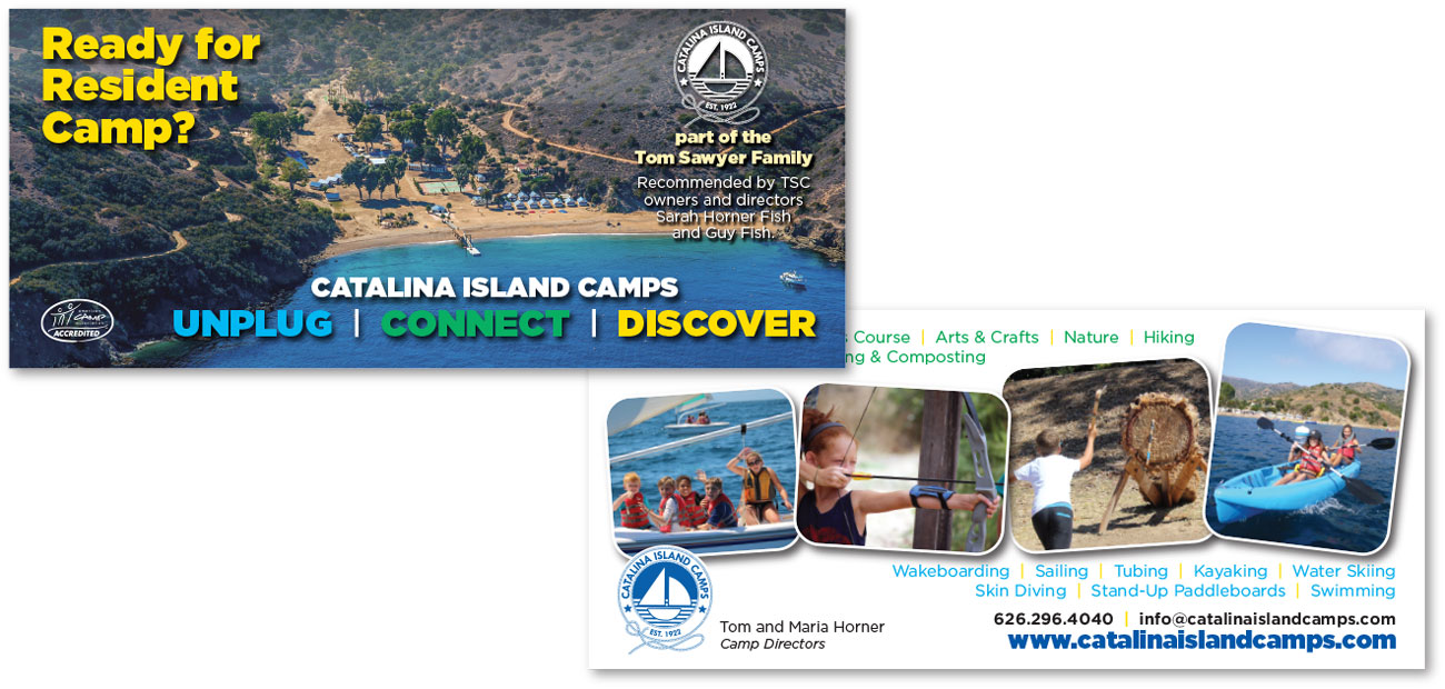 Catalina Island Camps Enrollment Postcard