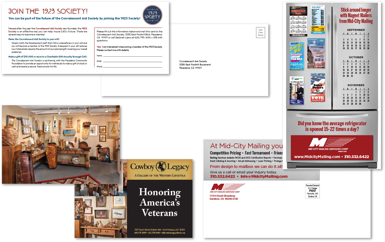 Convalescent Aid Society 1923 Society, Mid-City Mailing and Cowboy Legacy Postcards