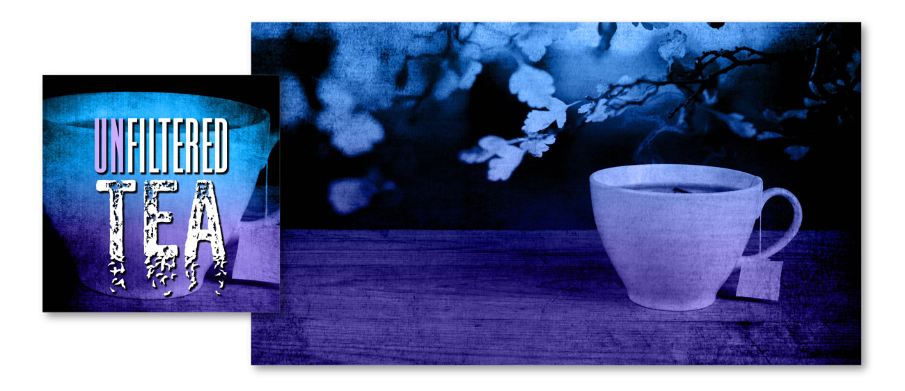 Unfiltered Tea Podcast Logo and Background